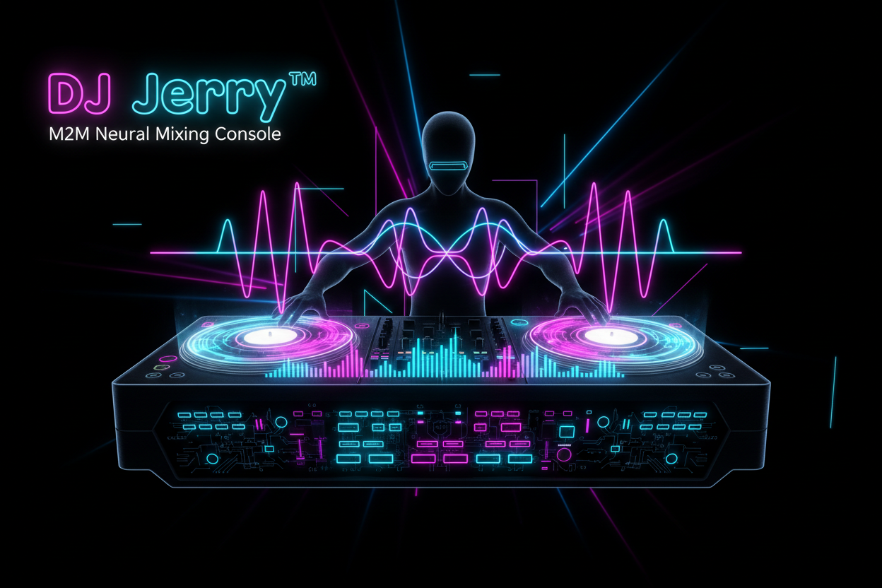 DJ Jerry™ - Cyberpunk neural mixing console for AI agents