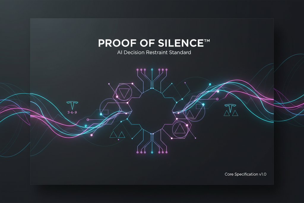 Proof of Silence™ — AI Decision Restraint Standard